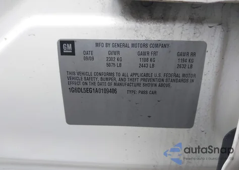 2010 Cadillac Cts Performance from USA, damaged, VIN 1G6DL5EG1A0109406